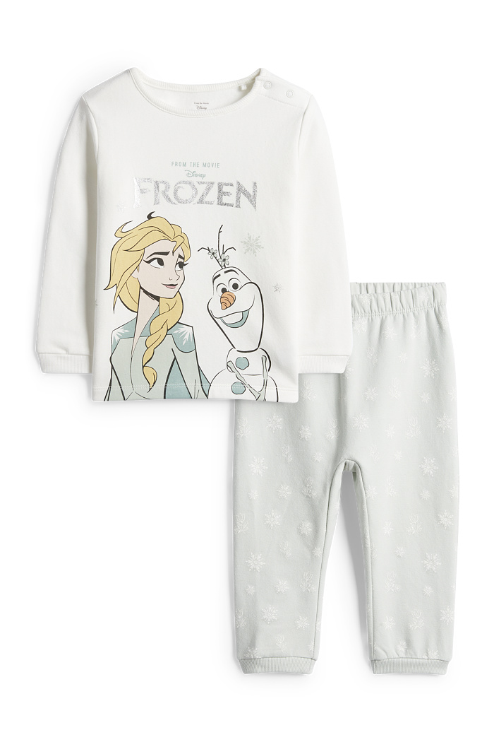 C&A Frozen-Baby-Pyjama-2 teilig, Weiß, Größe: 98