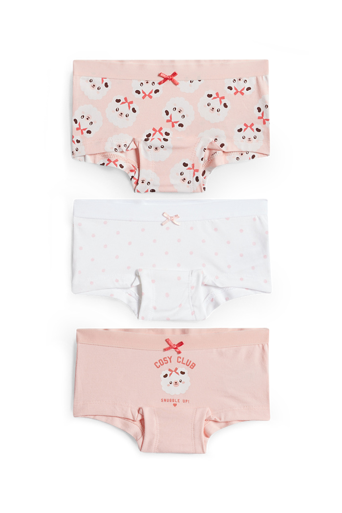 C&A Multipack 3er-Pudel-Boxershorts, Rosa, Größe: 110-116