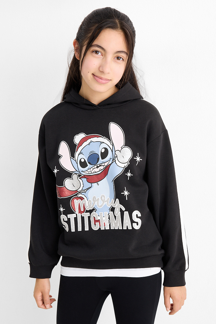 C&A Lilo & Stitch-Weihnachts-Hoodie, Schwarz, Größe: 152
