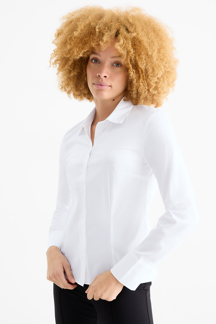 C&A Bluse, Weiß, Größe: 46