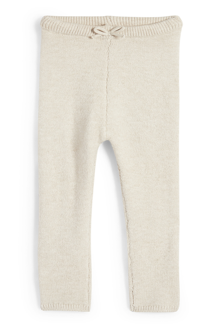 C&A Baby-Strick-Leggings, Weiß, Größe: 104