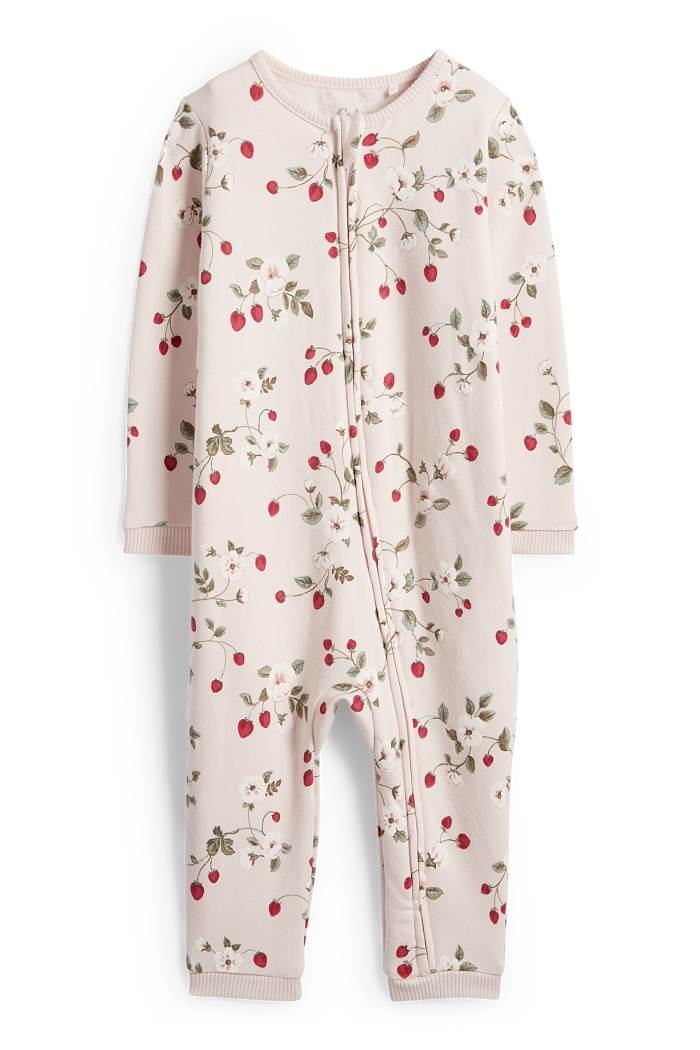 C&A Erdbeere-Baby-Schlafanzug, Rosa, Größe: 80