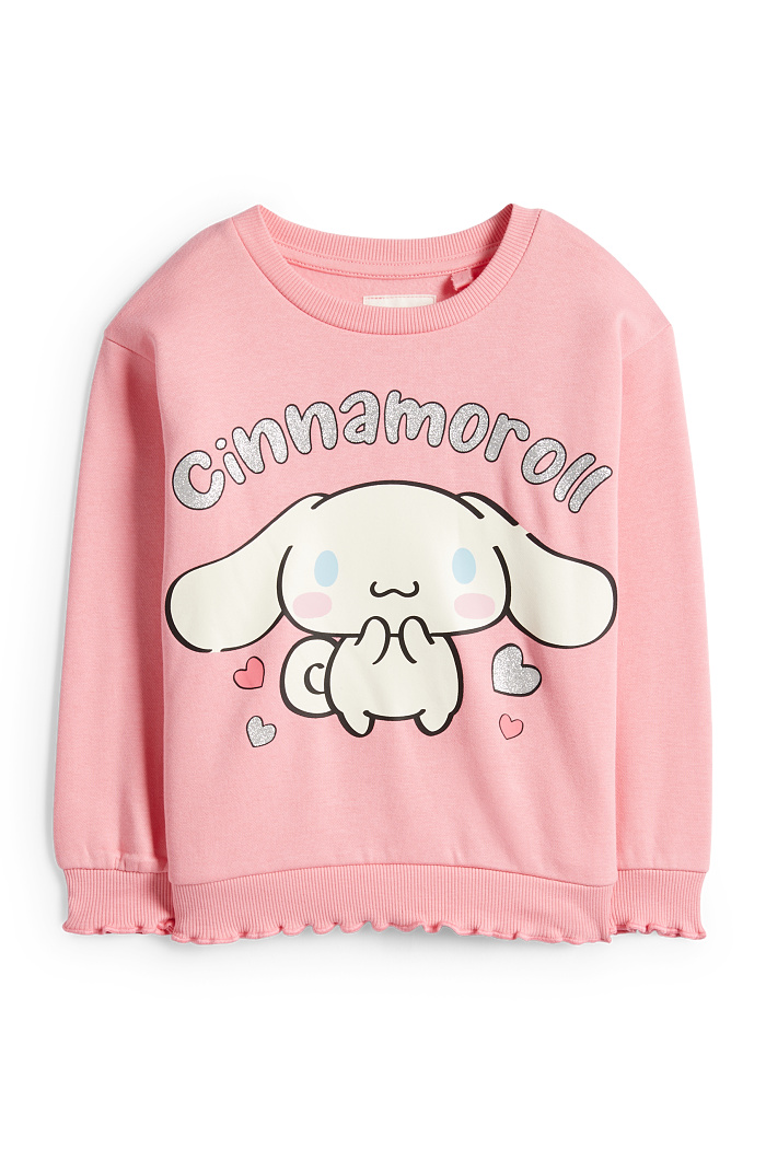 C&A Cinnamoroll-Sweatshirt-Glanz-Effekt, Pink, Größe: 110