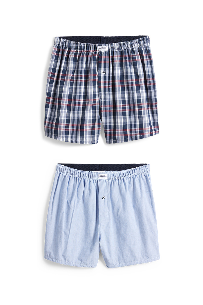 C&A Multipack 2er-Boxershorts-gewebt, Blau, Größe: 2XL