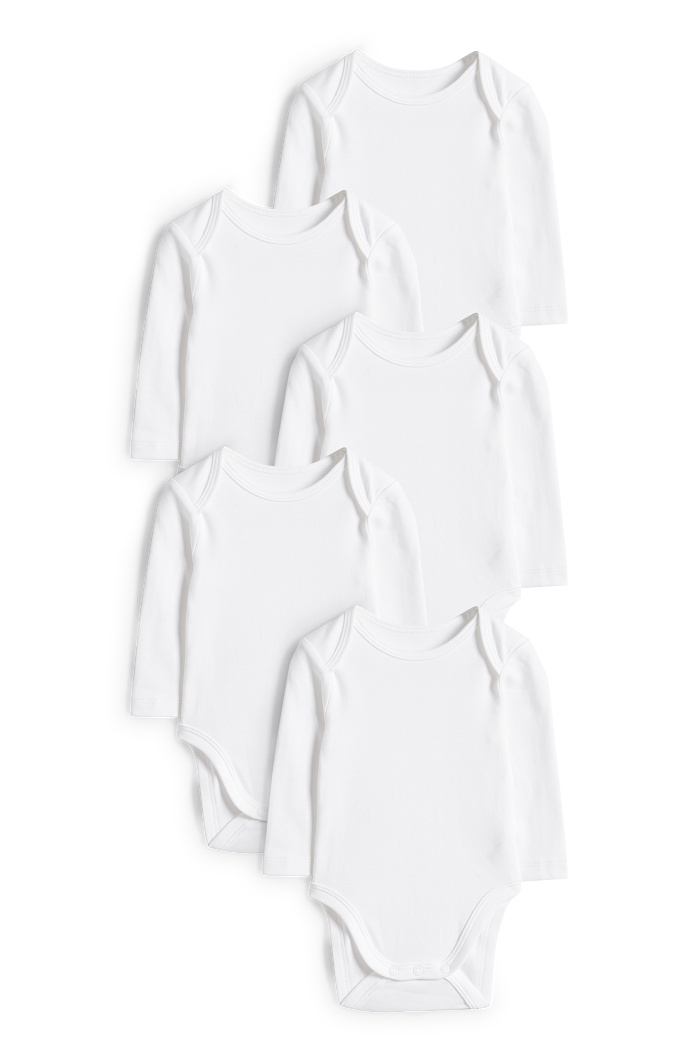 C&A Multipack 5er-Baby-Body, Weiß, Größe: 62