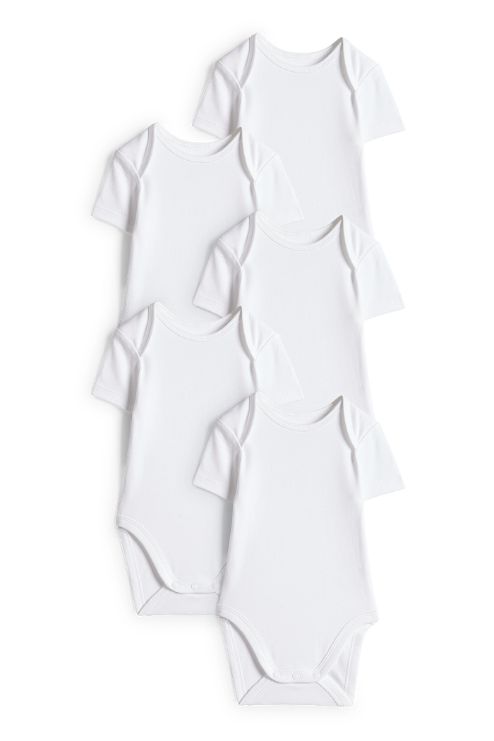 C&A Multipack 5er-Baby-Body, Weiß, Größe: 98