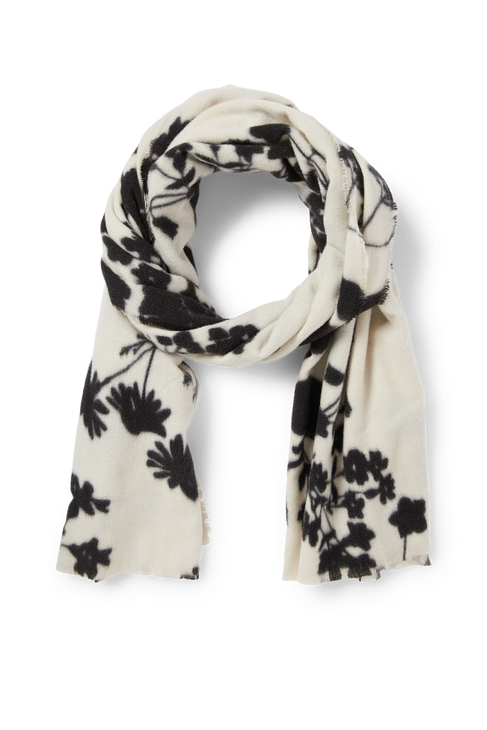 C&A Schal-geblümt, Beige, Größe: 1 size