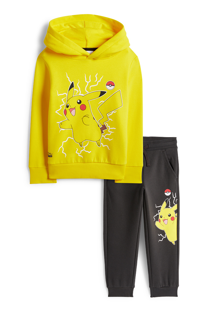 C&A Pokémon-Pikachu-Set-Hoodie und Jogginghose-2 teilig, Gelb, Größe: 116