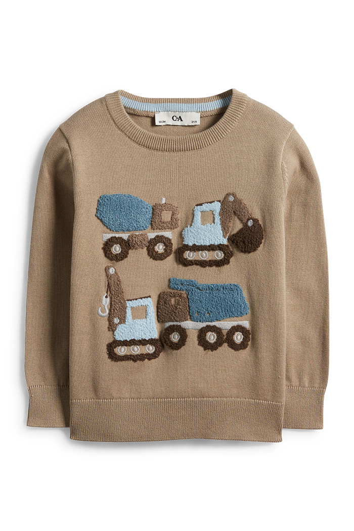C&A Baustelle-Pullover, Braun, Größe: 140