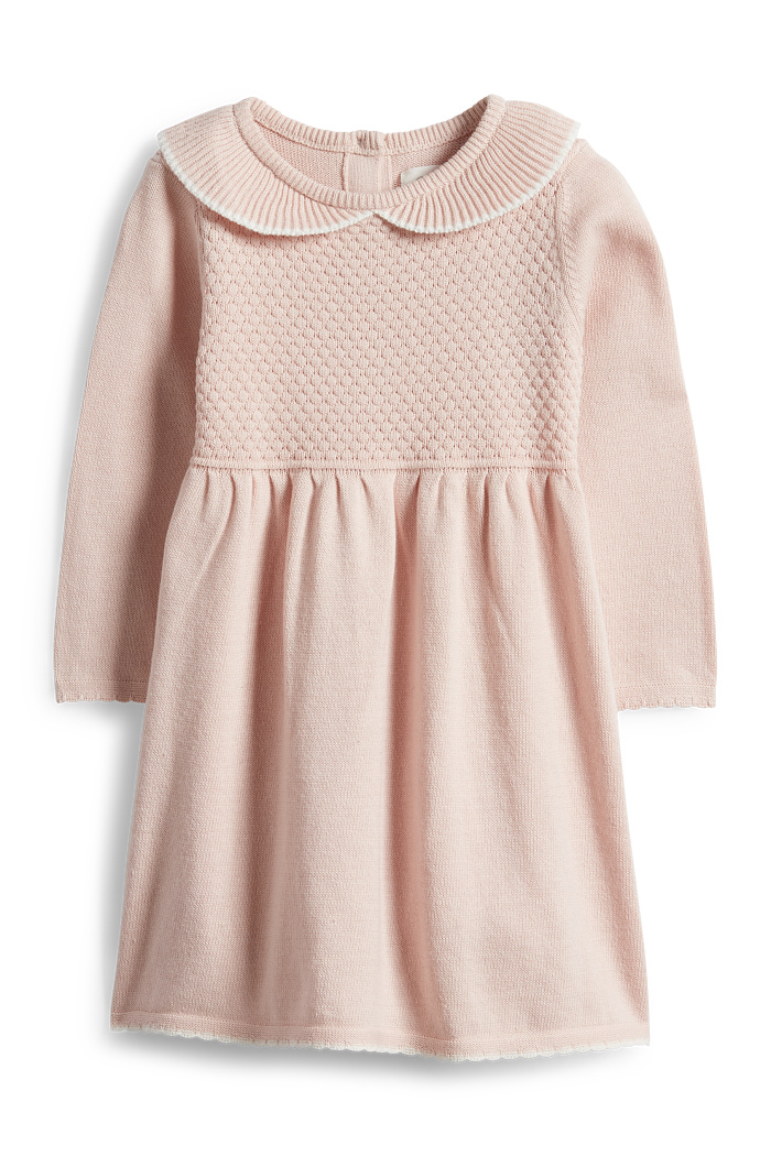 C&A Baby-Strick-Kleid, Rosa, Größe: 56