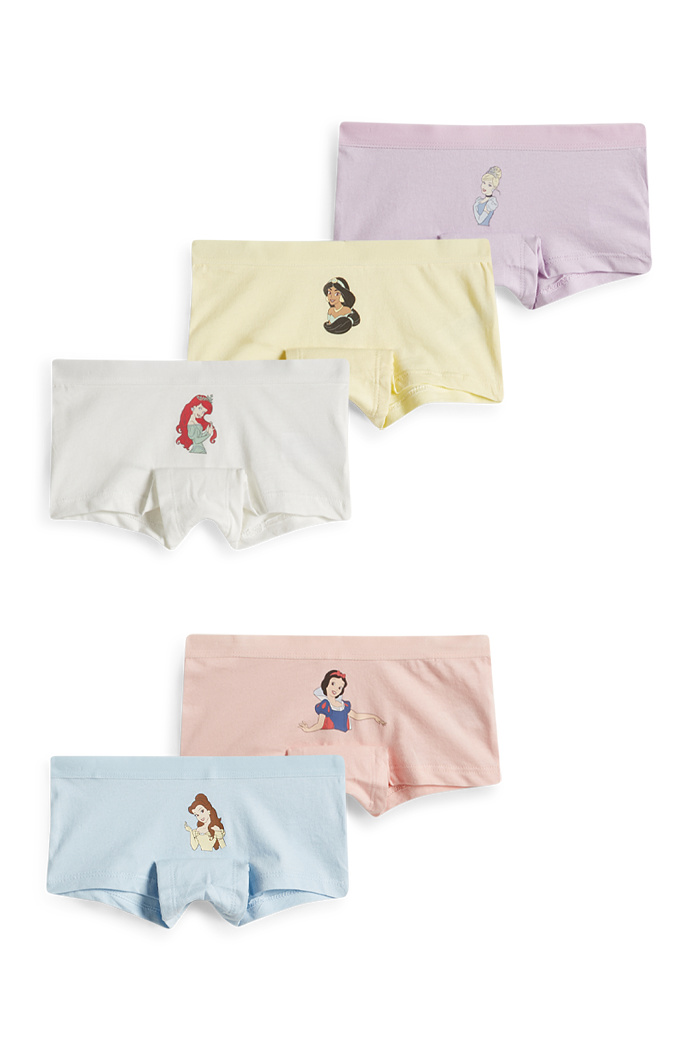 C&A Multipack 5er-Disney Prinzessin-Boxershorts, Blau, Größe: 122-128