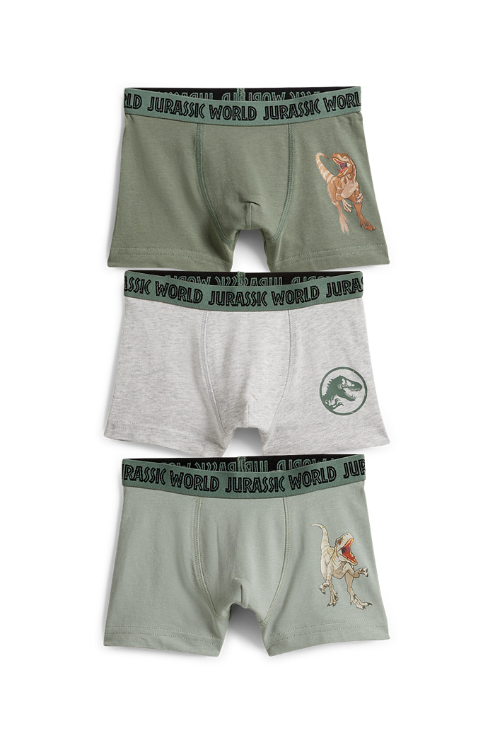 C&A Multipack 3er-Jurassic World-Boxershorts, Grün, Größe: 122-128
