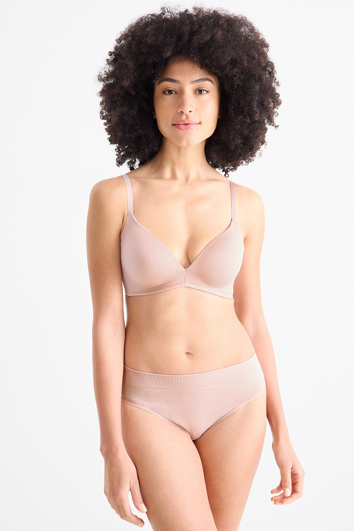 C&A Multipack 2er-BH ohne Bügel-wattiert, Rosa, Größe: 80 A