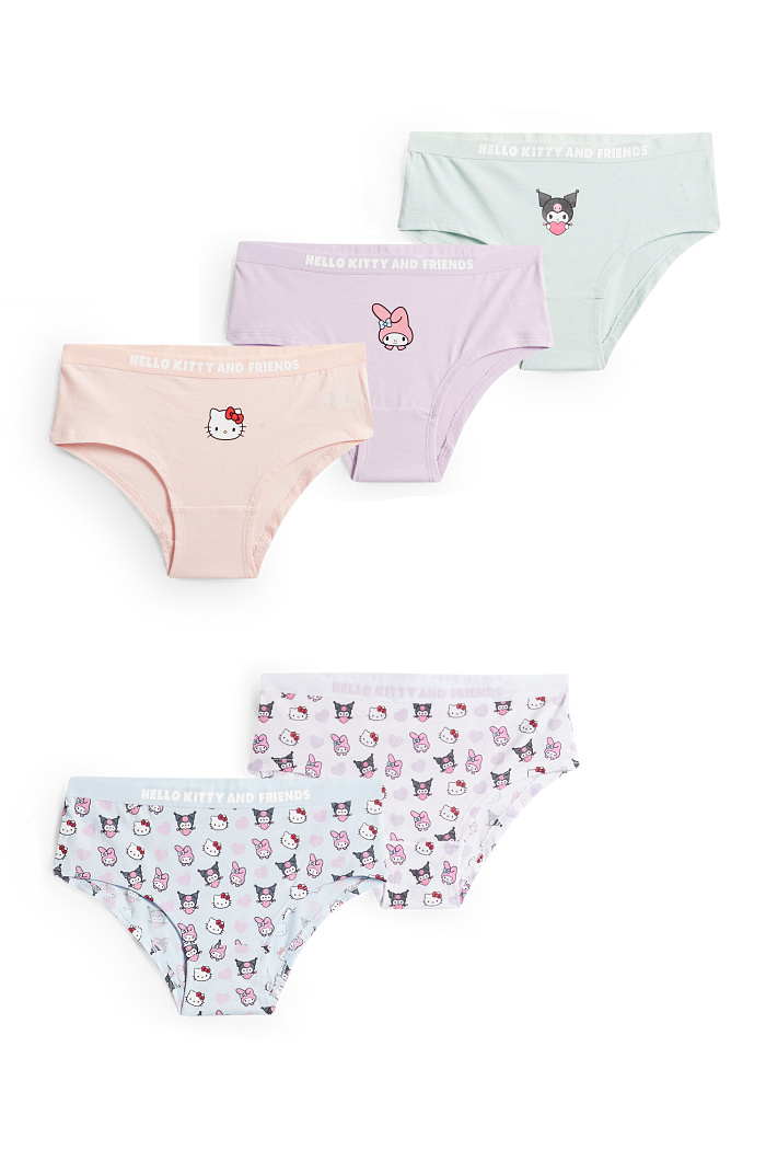 C&A Multipack 5er-Hello Kitty and Friends-Slip, Rosa, Größe: 110-116