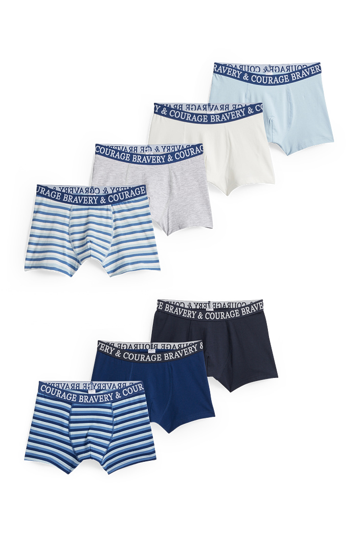 C&A Multipack 7er-Boxershorts, Blau, Größe: 134-140