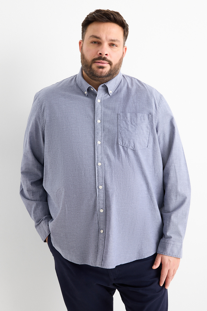 C&A Hemd-Regular Fit-Button-down, Blau, Größe: 5XL