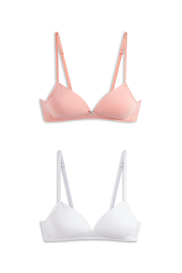 C&A Multipack 2er-Herz-BH ohne Bügel-wattiert, Rot, Größe: 70 A