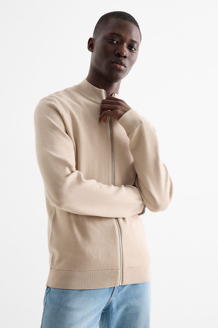 C&A Strickjacke, Beige, Größe: XL