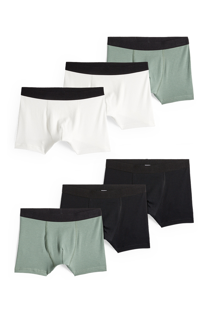 C&A Multipack 6er-Boxershorts, Grün, Größe: 122-128