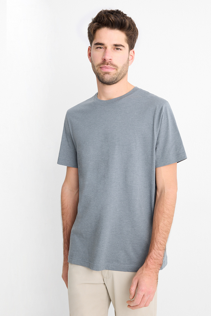 C&A T-Shirt-Regular Fit, Grau, Größe: 2XL