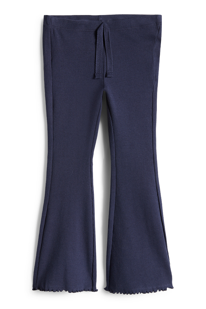 C&A Flared Leggings-gerippt, Blau, Größe: 98