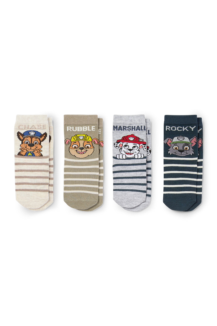 C&A Multipack 4er-PAW Patrol-Chase-Baby-Socken mit Motiv, Blau, Größe: 21-23