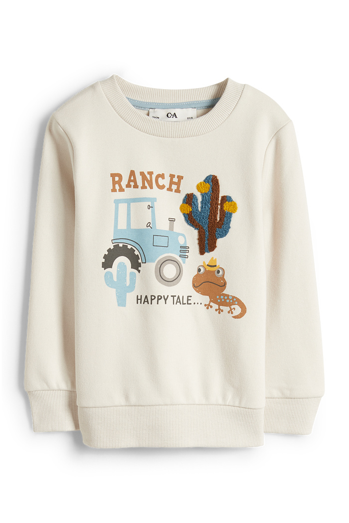C&A Traktor-Sweatshirt, Beige, Größe: 140