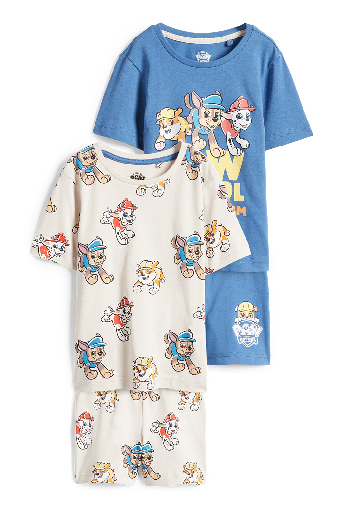 C&A Multipack 2er-PAW Patrol-Chase, Marshall-Shorty-Pyjama, Blau, Größe: 116