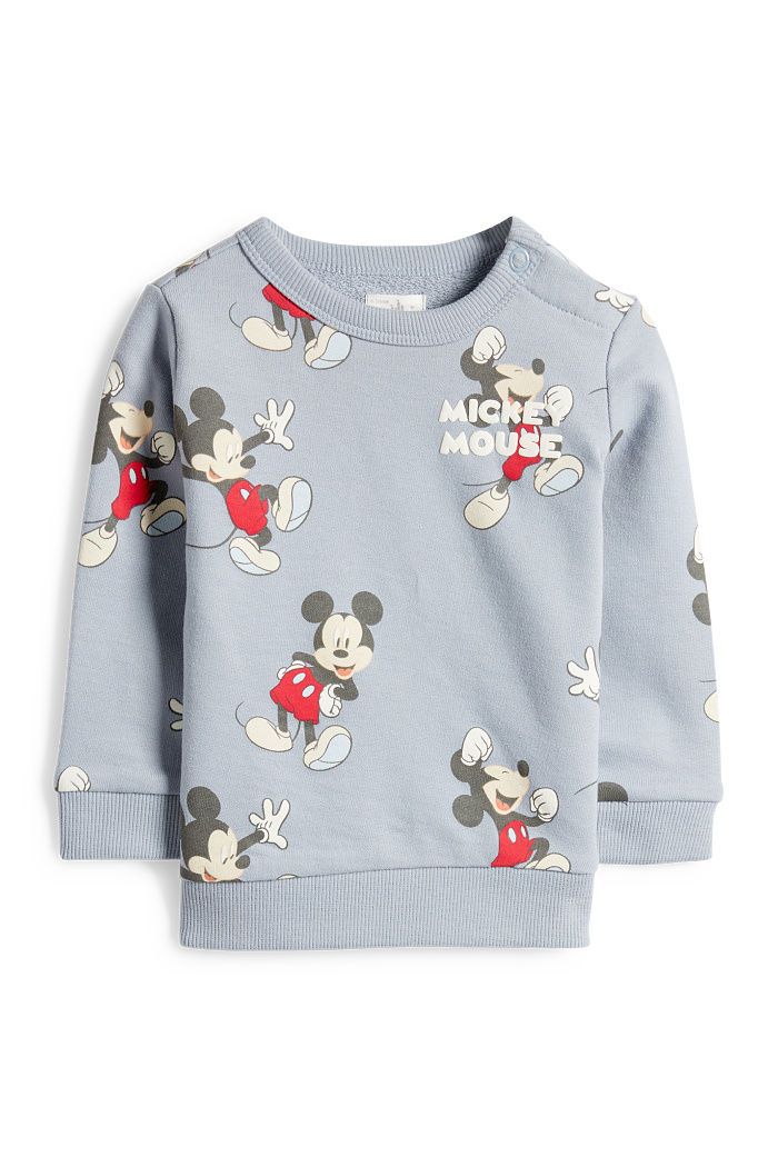 C&A Micky Maus-Baby-Sweatshirt, Blau, Größe: 80