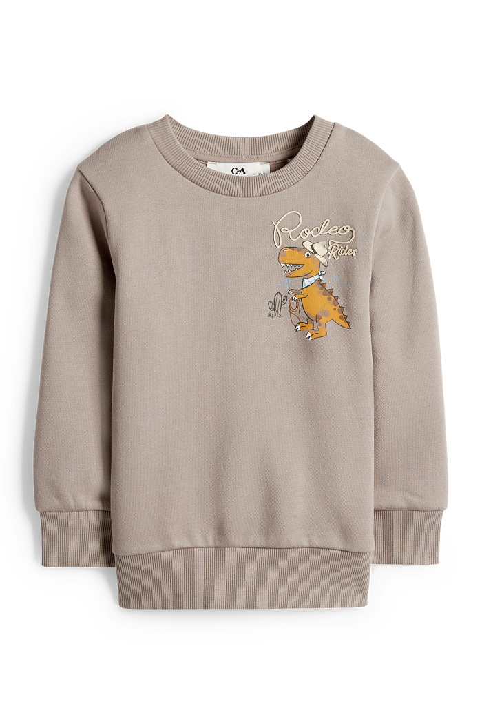 C&A Dino-Sweatshirt, Grau, Größe: 110