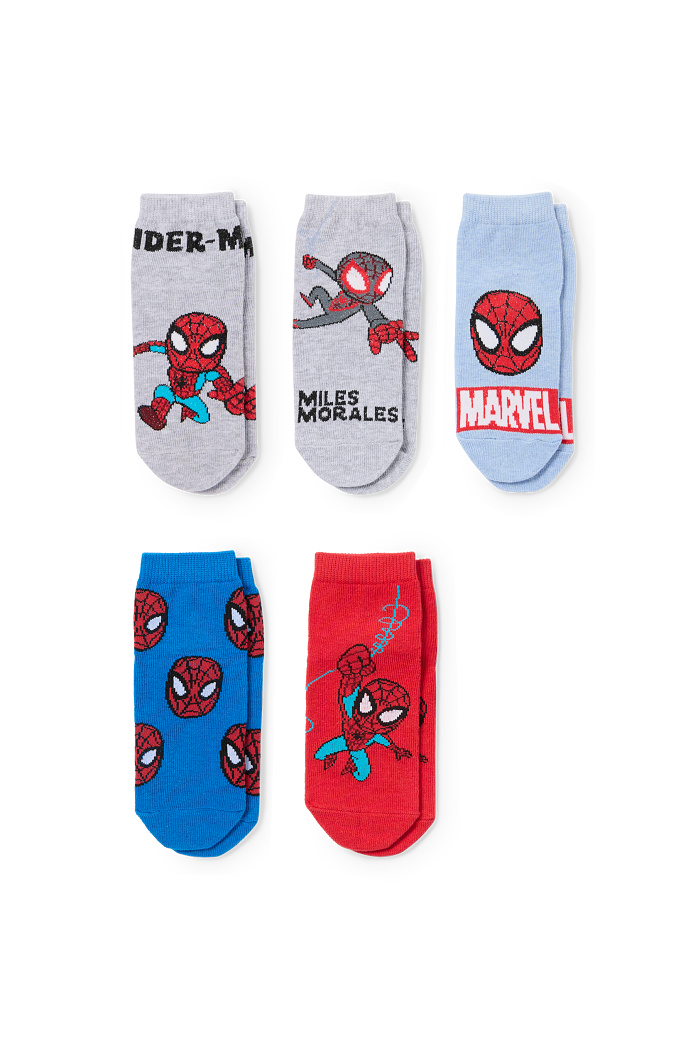 C&A Multipack 5er-Spider-Man-Socken mit Motiv, Weiß, Größe: 31-33