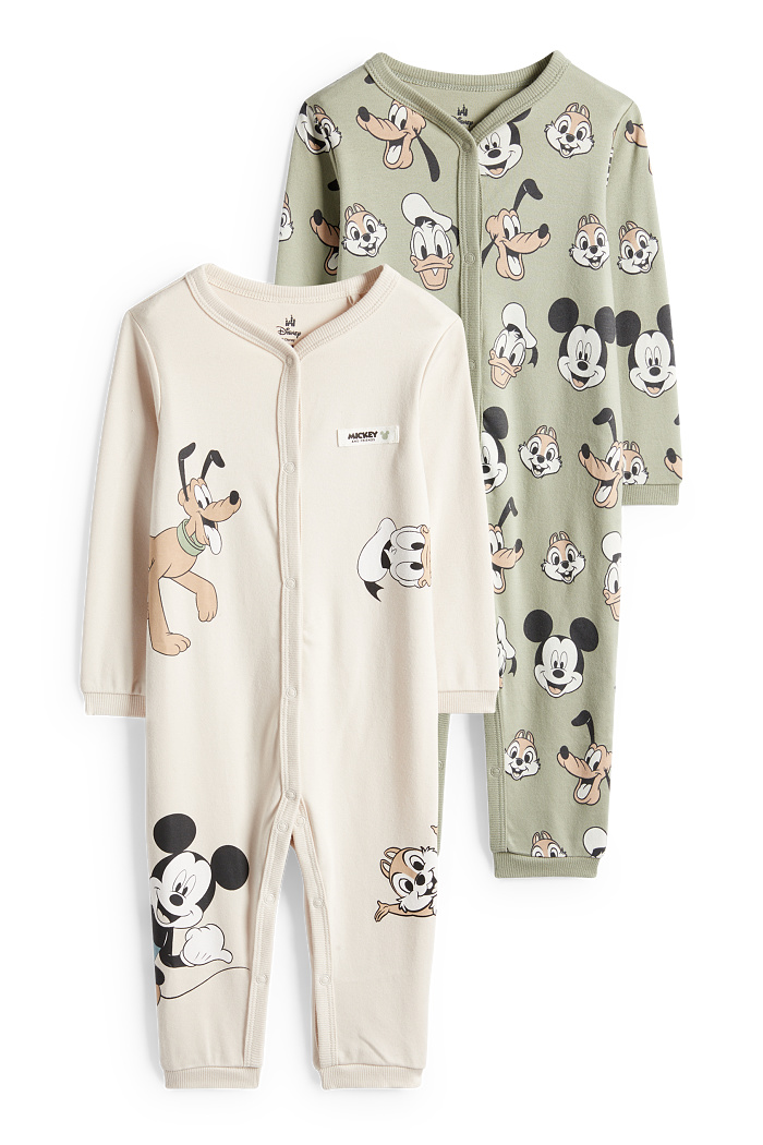 C&A Multipack 2er-Disney-Baby-Schlafanzug, Beige, Größe: 92