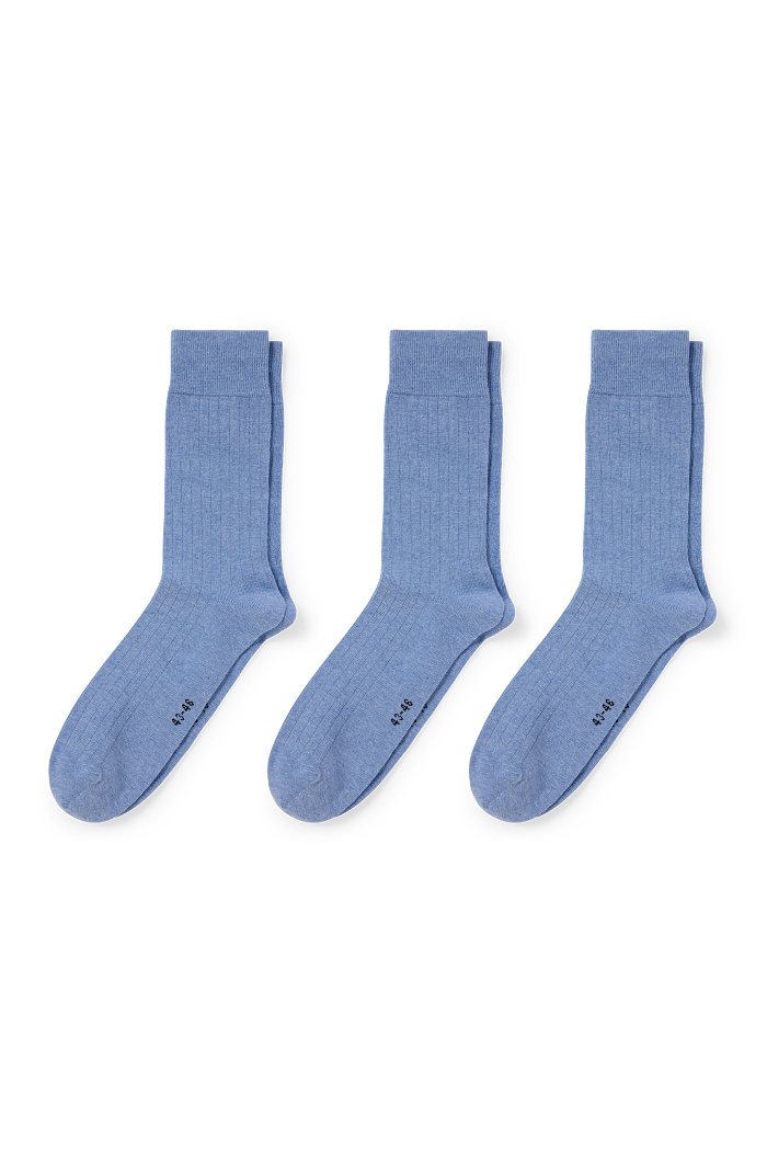 C&A Multipack 3er-Socken, Blau, Größe: 39-42