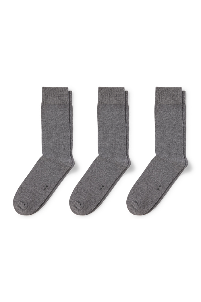 C&A Multipack 3er-Socken, Grau, Größe: 39-42