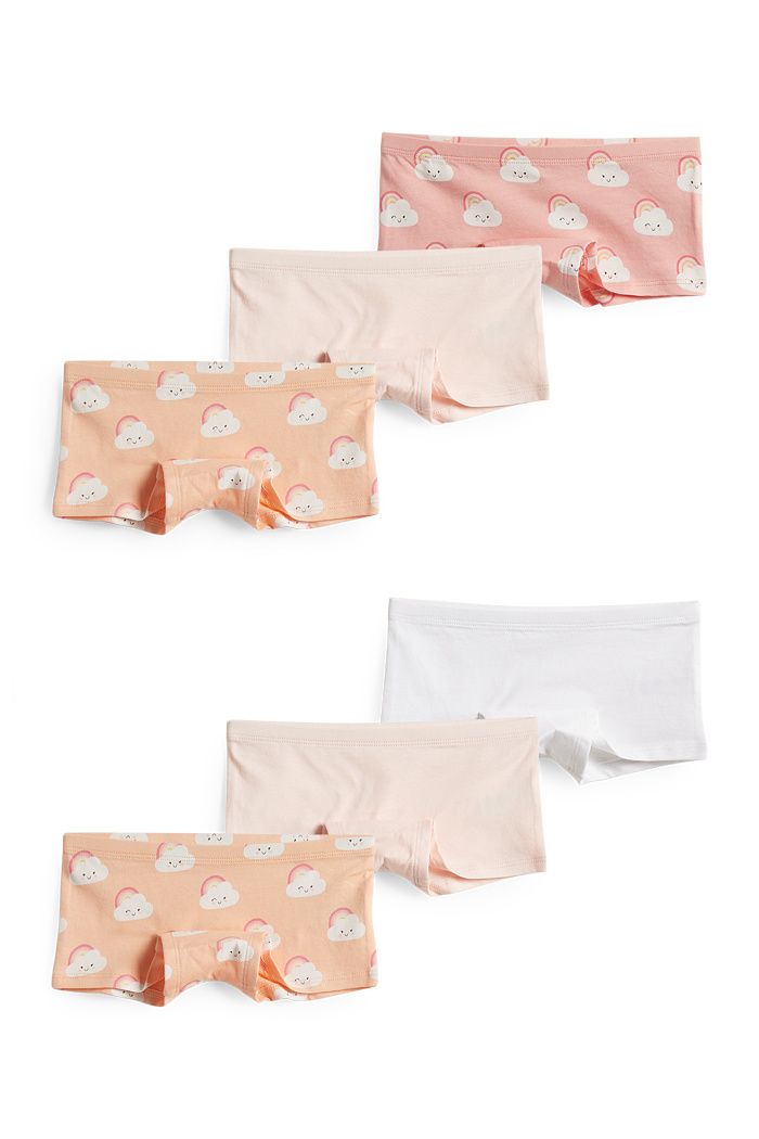 C&A Multipack 6er-Wolke und Regenbogen-Boxershorts, Orange, Größe: 122-128