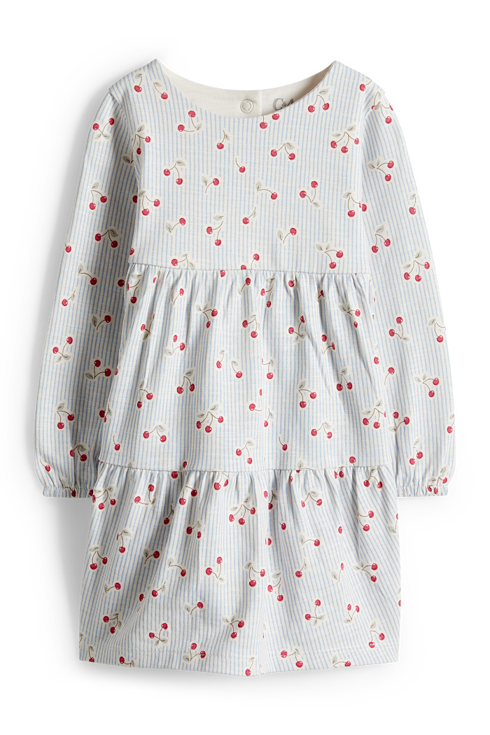 C&A Kirsche-Baby-Kleid-gestreift, Blau, Größe: 80