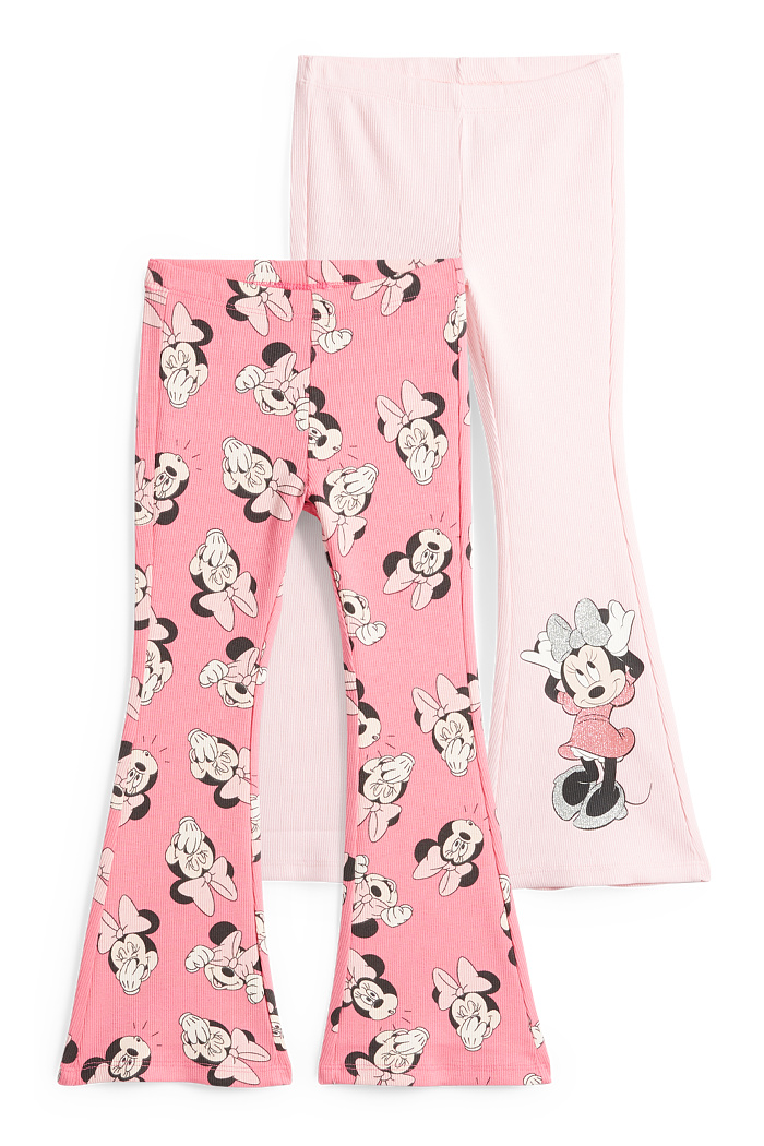 C&A Multipack 2er-Minnie Maus-Flared Leggings-gerippt, Rosa, Größe: 122