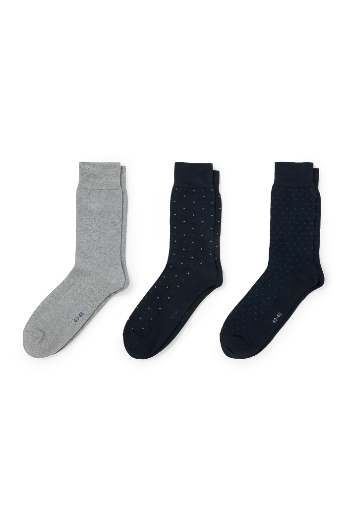 C&A Multipack 3er-Socken, Blau, Größe: 39-42