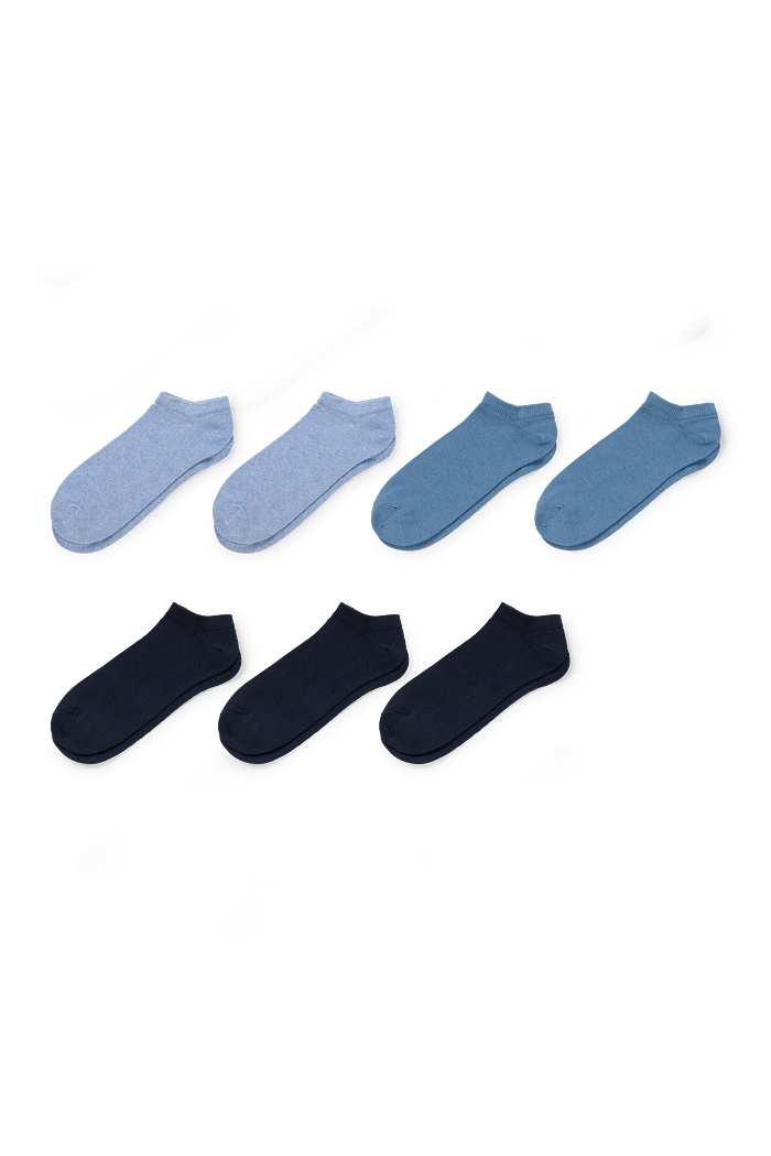 C&A Multipack 7er-Sneakersocken, Blau, Größe: 43-46