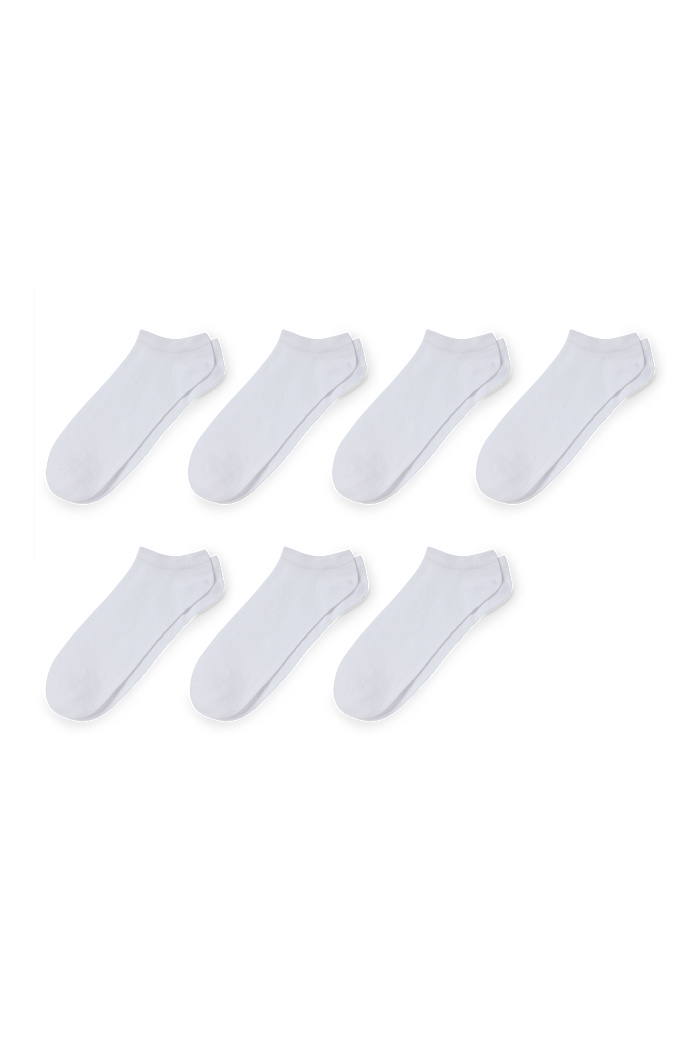 C&A Multipack 7er-Sneakersocken, Weiß, Größe: 43-46