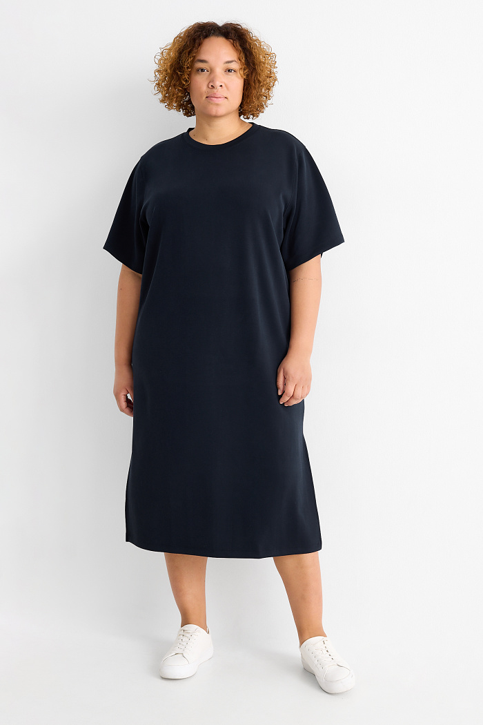 C&A T-Shirt-Kleid-Straight Fit, Blau, Größe: 4XL
