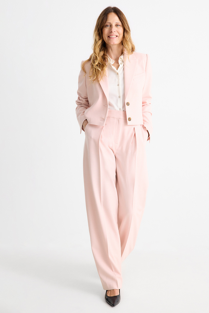 C&A Business-Hose-High Waist-Regular Fit, Rosa, Größe: 46