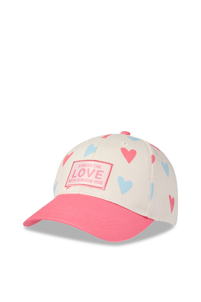 C&A Herz-Baseballcap, Rosa, Größe: 92-104