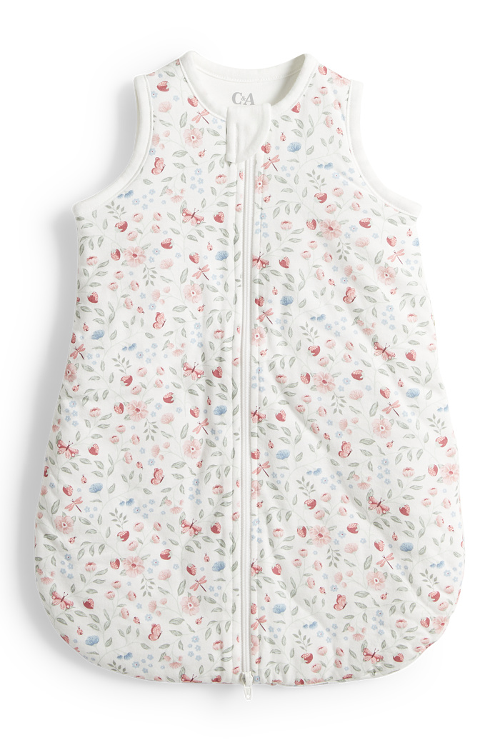 C&A Blümchen-Baby-Schlafsack-0-4 Monate, Weiß, Größe: 60 cm