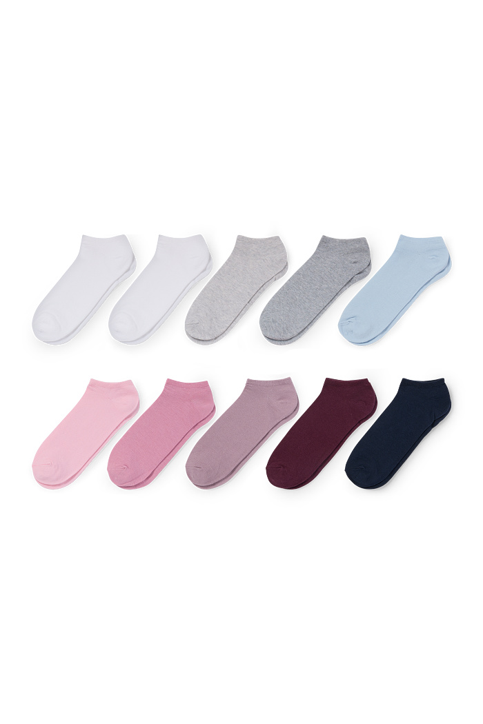 C&A Multipack 10er-Sneakersocken, Weiß, Größe: 39-42