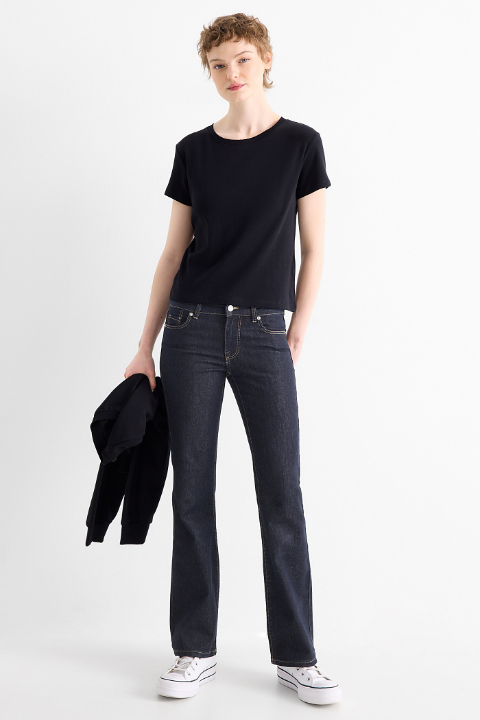 C&A Bootcut Jeans-Low Waist, Blau, Größe: 40