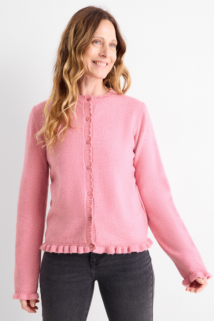 C&A Strickjacke, Pink, Größe: M