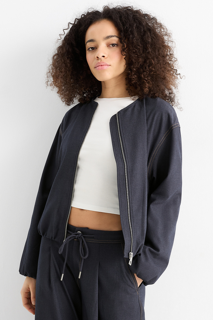 C&A Blazer-Relaxed Fit-Jeans-Look, Blau, Größe: S