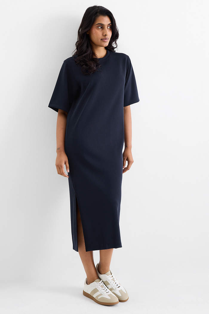 C&A T-Shirt-Kleid-Straight Fit, Blau, Größe: S