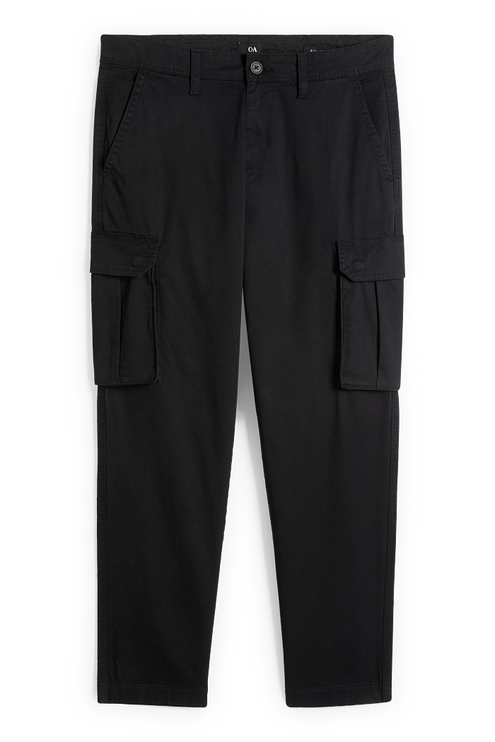 C&A Cargohose-Tapered Fit, Schwarz, Größe: W34 L32